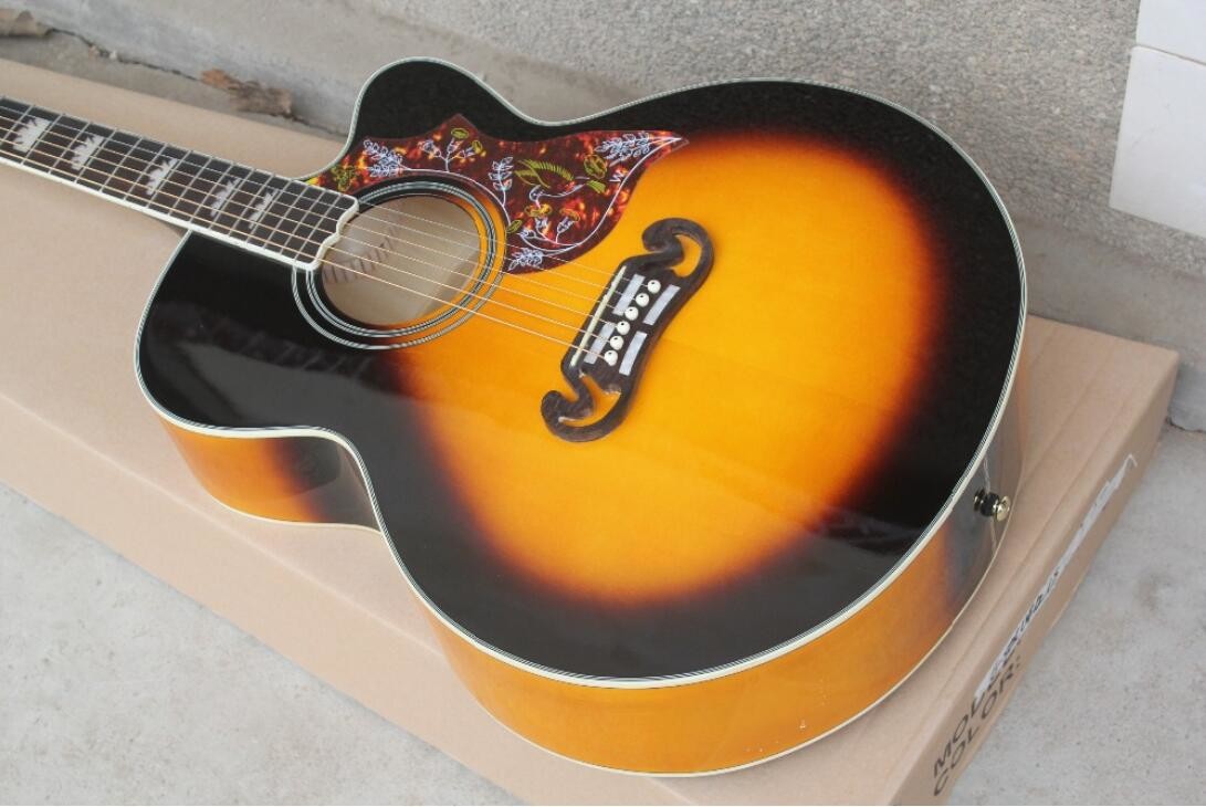 2018 New CUSTOM GB H-Bird acoustic guitar Jumbo G200 body H-Bird electric acoustic guitar