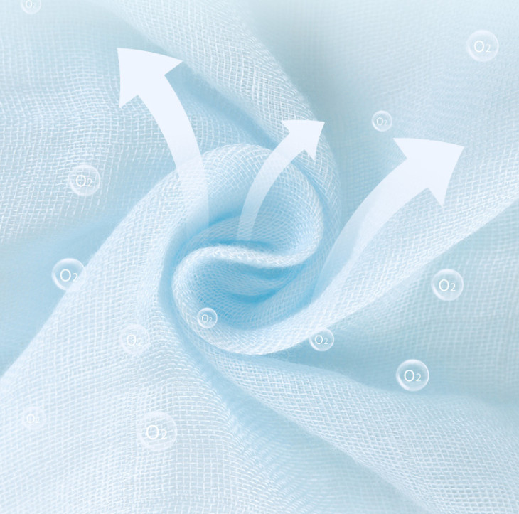 30S Safe Woven Blue Baby Gauze Towels 100% Modal Strong Color Fastness