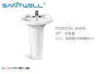 White ceramic bathroom wash basins Three Hole option Faucet hole