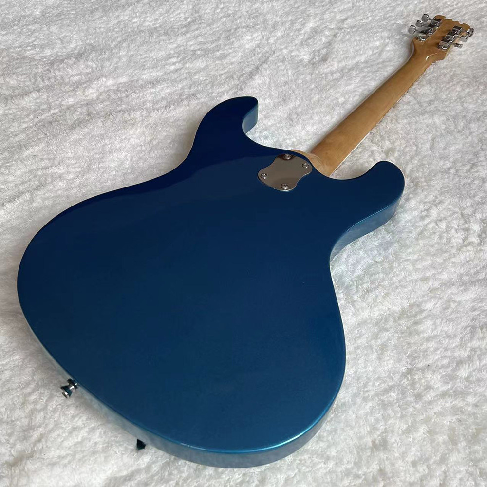 Custom 1966 Ventures Mosrite Zero Fret JRM Johnny Ramone Electric Guitar Tremolo Tailpiece in Blue Color