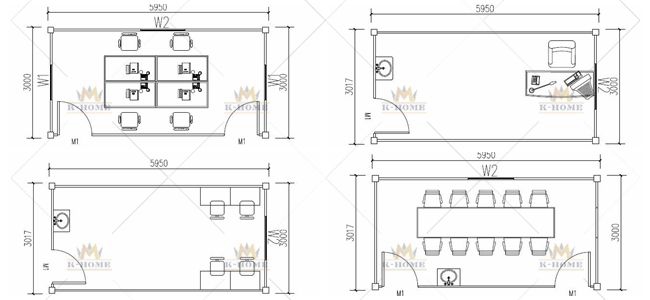 Flat Pack Ground Level Office Containers