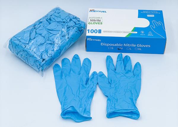 Medical Supply Powder Free Medical Disposable Blue Examination Nitrile Gloves