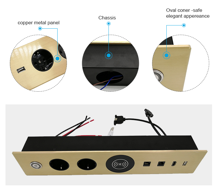 Australian Under Desk Plug Sockets Recessed Desk Power Outlet 10A