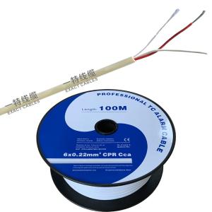 Quality PVC Jacket Shielded CCA/TC/BC/TCCA Stranded 2X0.50 2X0.22 Composite CPR Security Cable wholesale