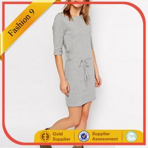 Quality Textured Jersey Dress with Tie Waist wholesale