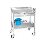 304 Stainless Steel Medical Trolley Cart for Clinic