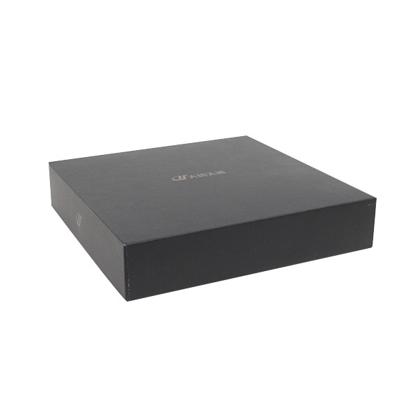 Black Square Shape Kraft Paper Gift Box With Lid