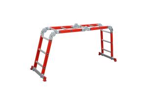 Quality Semi Insulating 3.5m 4X3 Fiberglass Multipurpose Ladder wholesale