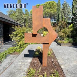 Quality Modern outdoor garden large geometric weather resistant steel sculpture wholesale