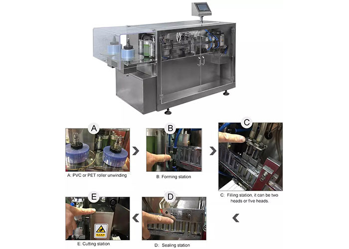 Automated Plastic Ampoule Filling And Sealing Machine Liquid Ampoule Making Machine
