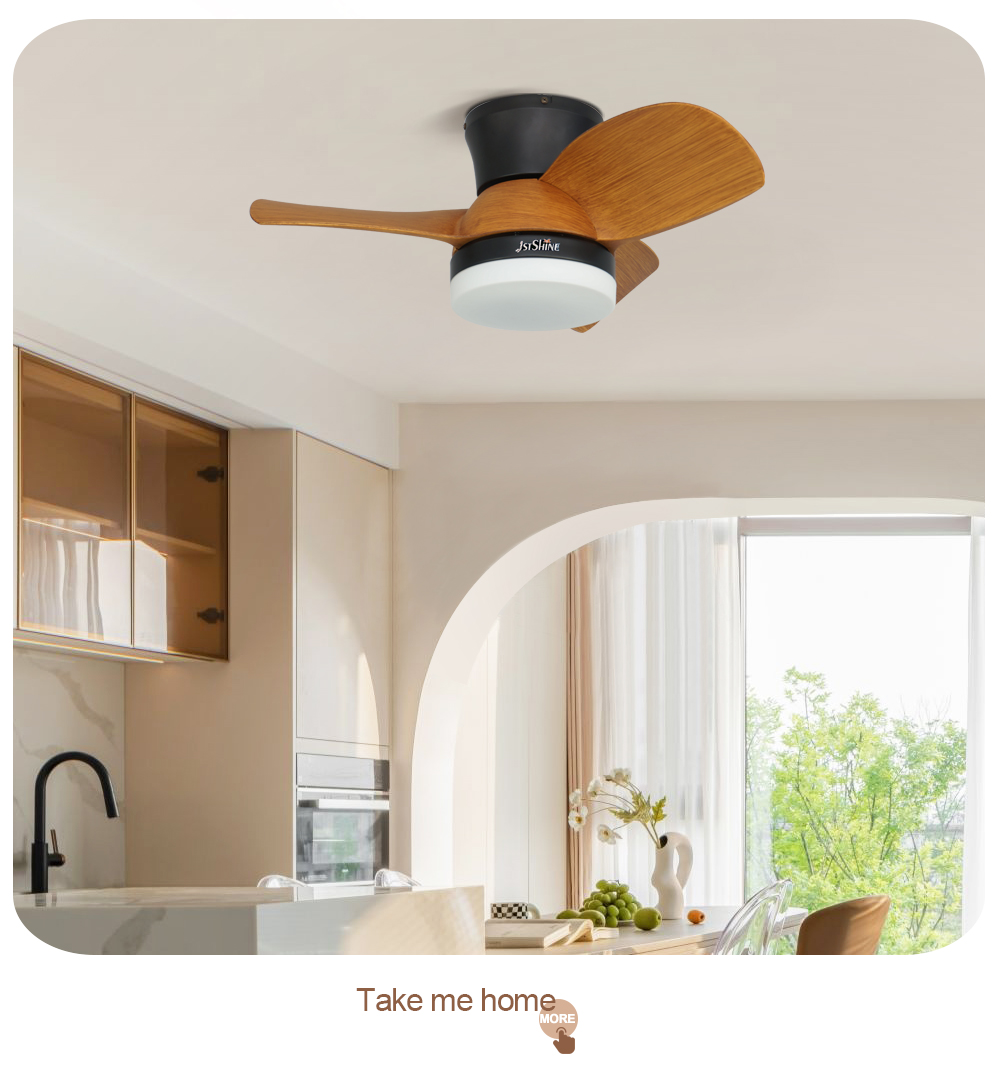 110-240V/50Hz-60Hz Decorative LED Ceiling Fan with Water Transfer Color Blades and Lights