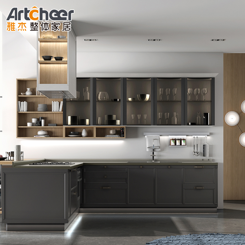 Customized Size Kitchen Cabinet Pantry Organization and Storage for Farmhouse Design