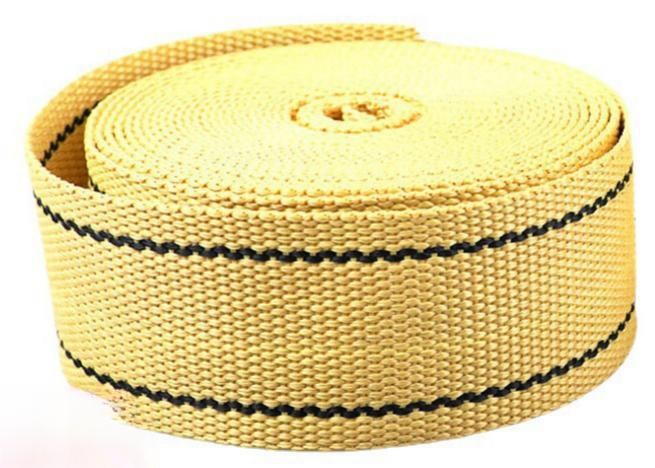 Yellow Fire Retardant Webbing 2.5cm Kevlar Webbing By The Yard