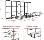 Sturdy Table Cable Holder Power Coated Under-Desk Cable Duct for Desk Organizati