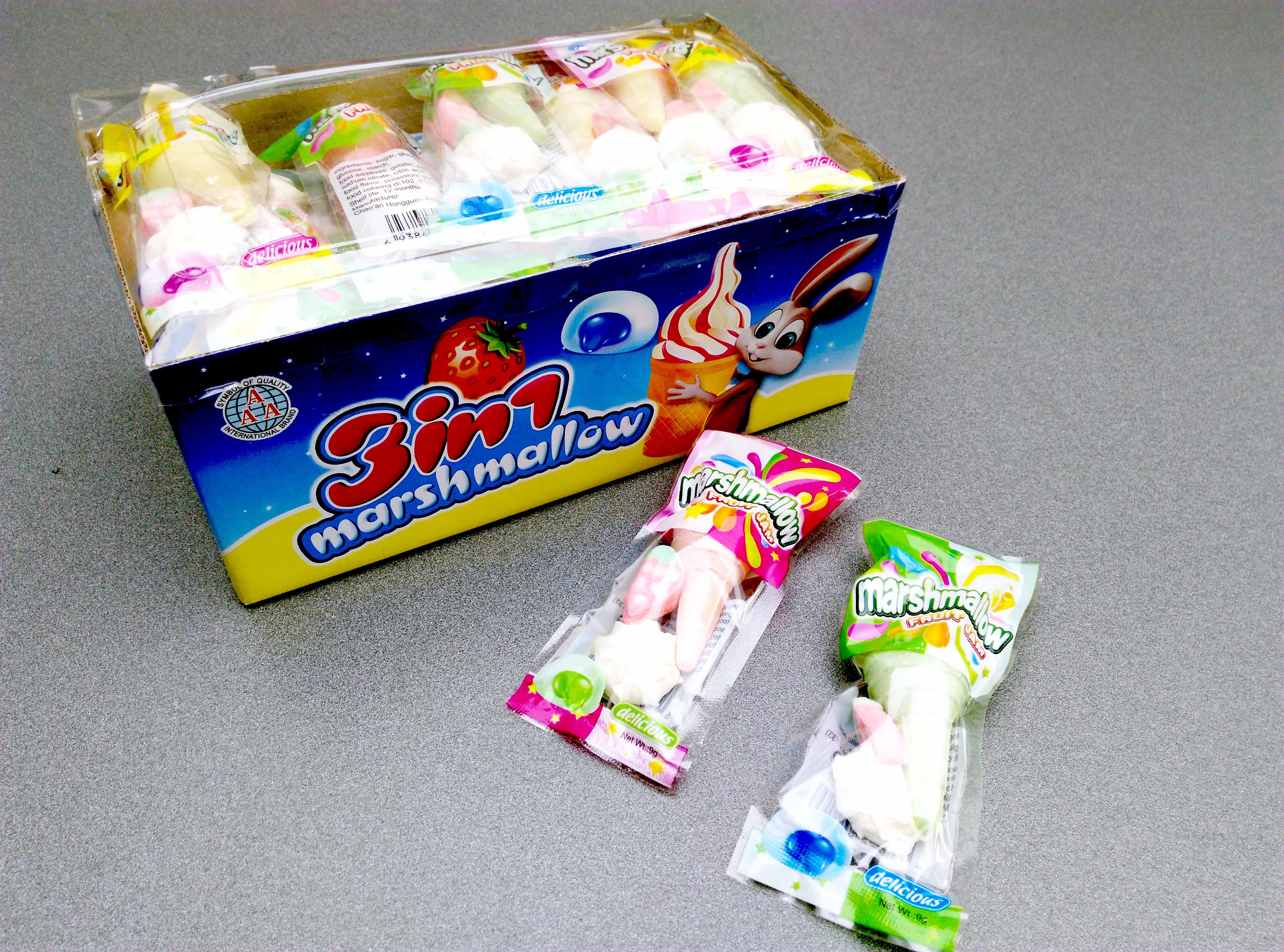 Funny Shape Marshmallow Candy 3-in-1 Taste Delicious and Sweet