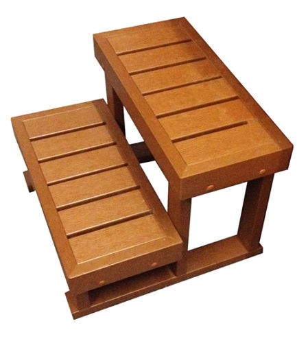 Outdoor Spa Accessories Hot Tub 2 Tier Step Plastic Walk In Steps