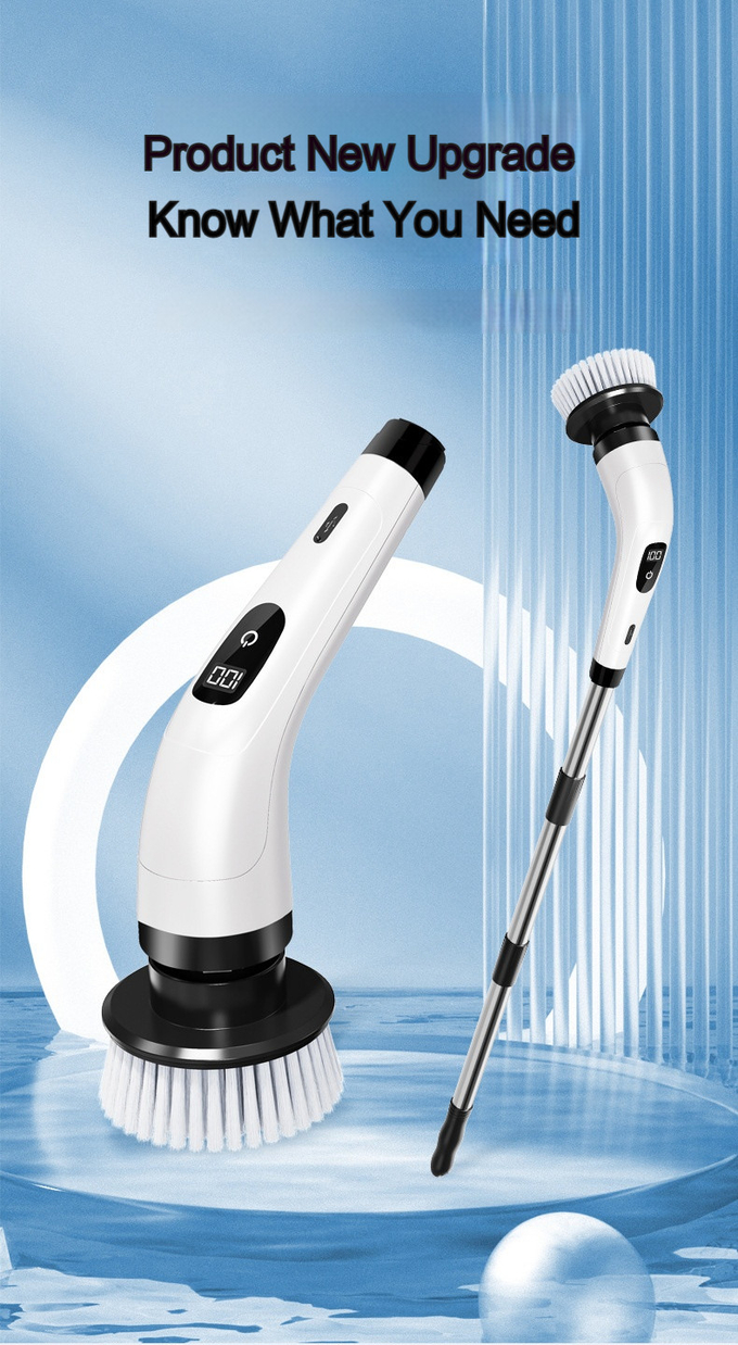 New 9 In1 Electric Spin Scrubber With Display Screen