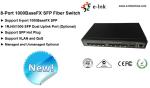 8x1000M SFP ports + 1x1000M SFP/TP port (Combo) uplink Managed Fiber Switch