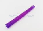 Yellow PET Braided Sleeving , Flame Proof Wrap Around Braided Sleeving
