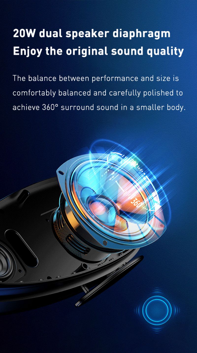 SM-2402 Model Shark Tooth Shaped Wireless Clock with Colorful Lights and Fabric Cover
