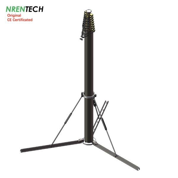 20m lockable pneumatic telescopic mast 30kg payloads-3.7m closed height-for