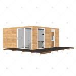 Residential - (Heya-1X05) Quick Assembly Ready Made Stable 2 Bedroom Prefabricat