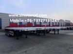 70t Flat Bed Semi Trailer 4 Axles White