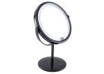 PU Leather Small Round Makeup Mirror Rotatable Round Cosmetic Mirror