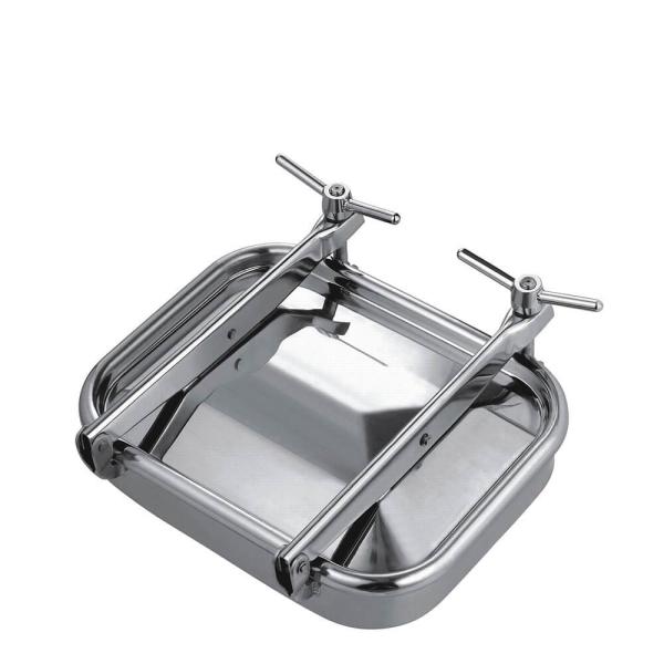 Sanitary Stainless Steel Manhole Cover Single Arm Low Pressure 304 316 Tank