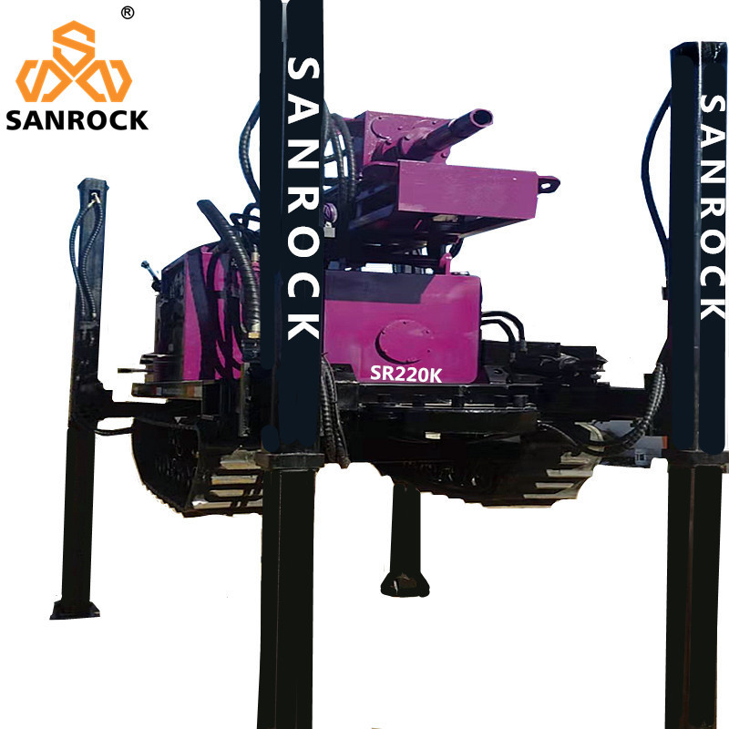 Diesel Engine Water Well Drilling Rig Machine 220m Depth Hydraulic Borehole Drilling Rig