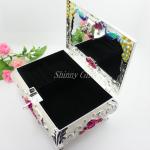 Shinny Gifts European Princess Metal Jewelry Box Medium Zinc Alloy Embossed Rose