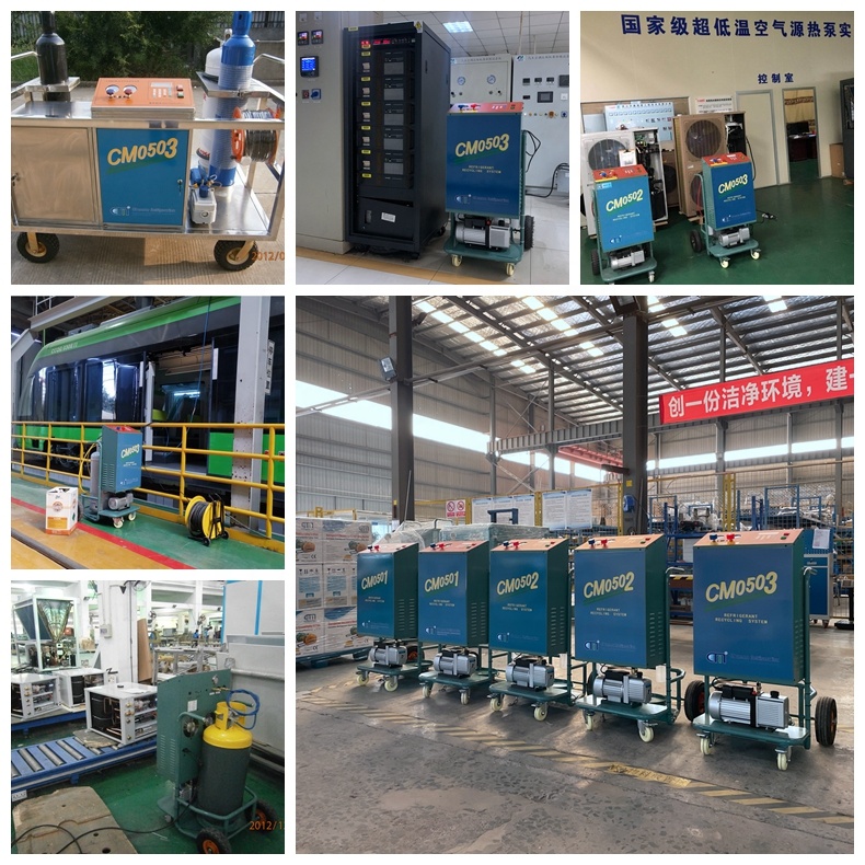 Waste Recycling Refrigerant Recovery Machine 25HP Oil Less Ac Recovery System