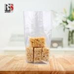 Food Industrial Cellophane Flat Bottom Bag With Flat Opened Sealing Handle
