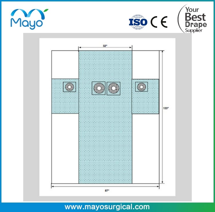 SuperSorb Reinforcement Surgical Angiography Drape With 4 Holes
