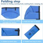 Collapsible Bucket 5.3 Gallon Portable Camping Outdoor Buckets Water Container