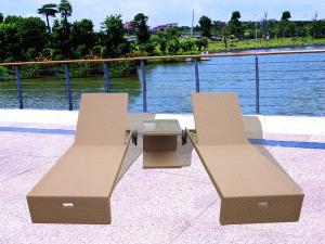 Quality hotel garden sun lounger rattan chaise lounge wholesale