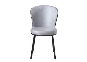 Quality Wrought Iron Family Grey Upholstered Dining Chair wholesale