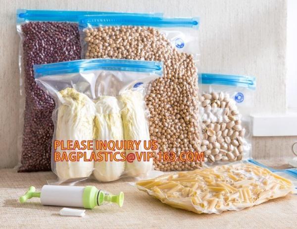 Eco- friendly Texture Vacuum Food Storage Plastic Bag Rolls Moisture Proof