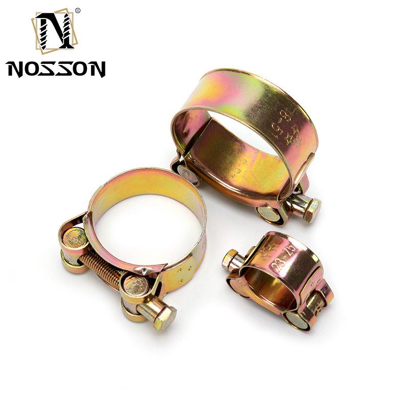 Instock Plain Surface Galvanized Steel Single Bolt Hydraulic Pipe Clamp for Metric Measurement and Heavy Integral Hose