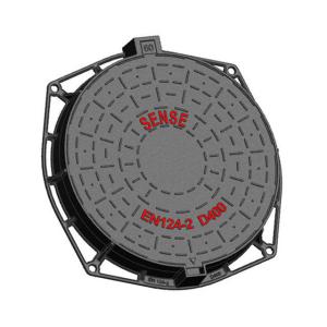 Quality D400 Drainage Round Cast Iron Recessed Manhole Cover Municipal Construction wholesale
