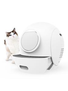 Quality Fully Enclosed Auto Scooping Self Cleaning Cat Toilet UV Disinfection DC12V wholesale