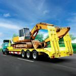 16.5m 60t Capacity 3 Axle Low Bed Trailer Heavy Duty