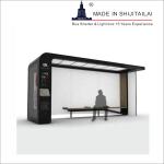 Outdoor Light Box L4000mm Wifi Solar Bus Shelter