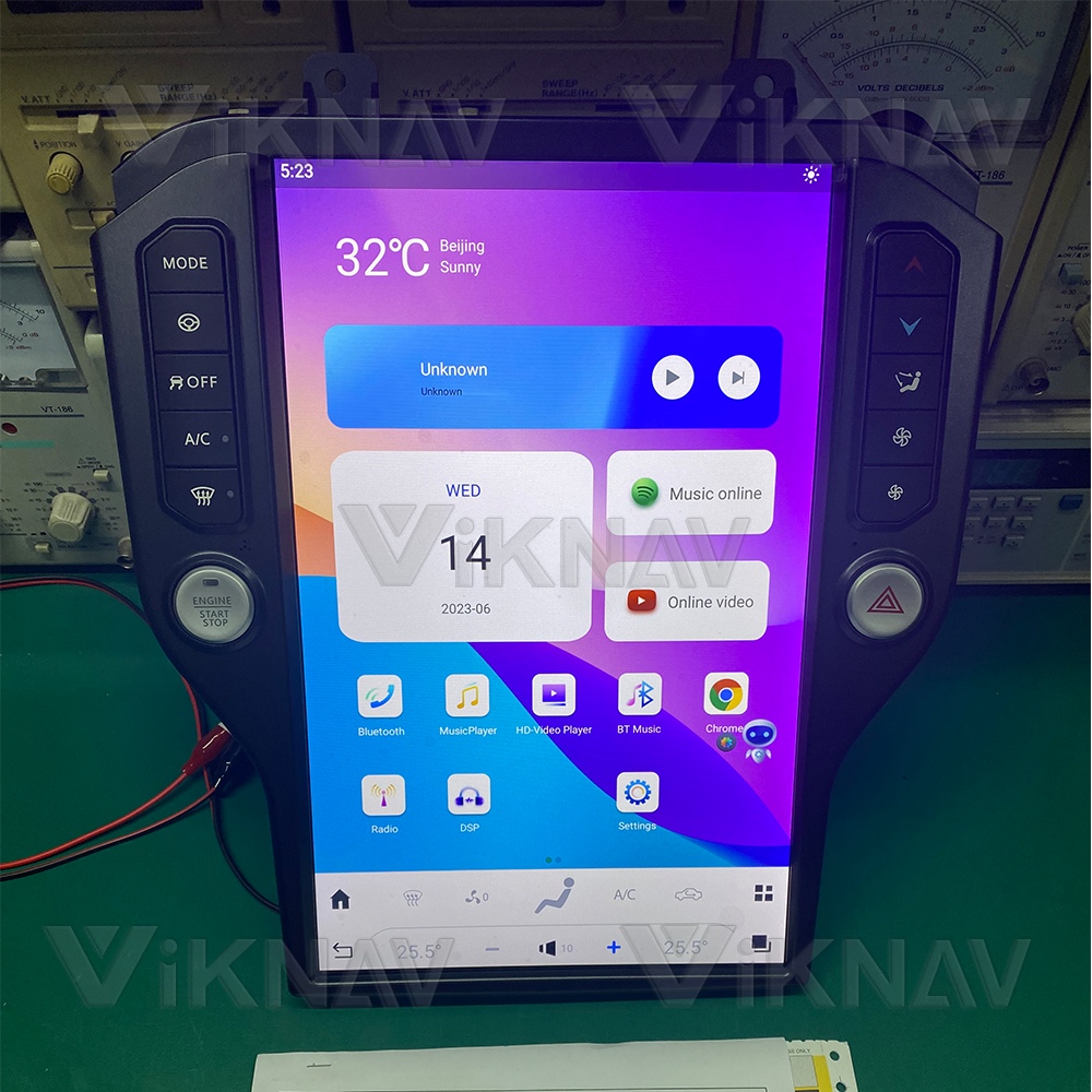 Viknav Car Radio For Ford Mustang (2015-2022) 14.4 inch Upgrade CarPlay Screen Android 13 Auto Head Unit GPS Navigation