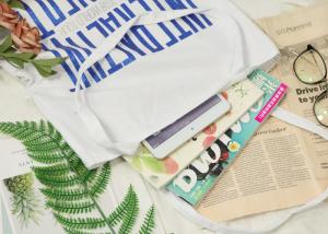 Quality Simple Alphabet Canvas Bag , School Girl Recyclable Canvas Bag wholesale