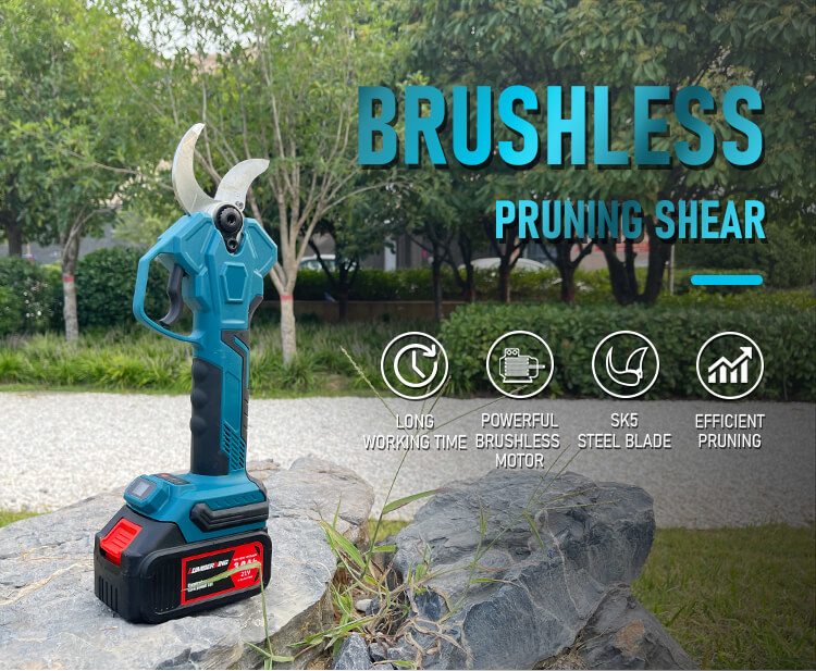 Garden 20v Li-Ion Lithium Battery Powered 30mm Rechargeable Electric Pruning Shears Scissors Cordless Pruner 40mm