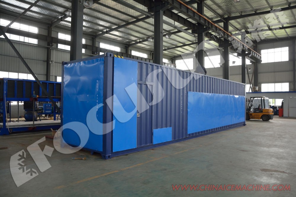 Water Cooling Direct Cooling System Containerized Ice Block Making Machine 10 ton/day