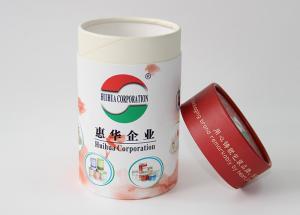 Quality Light weight Round Cardboard storage cylinder Tubes Food Packaging , paper tea cans wholesale