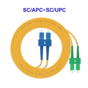 China OEM ODM Single Mode Fiber Optic Cable , SC APC SC UPC 2 Core Fiber Cable on sale