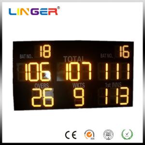 Quality Yellow Electronic Cricket Scoreboard For Stage Background , 1m - 380m View Distance wholesale